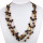 Special price: multi-strand necklace gold sandstone/blue sandstone, 8mm
