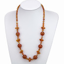 Special price: necklace agate orange, 60cm