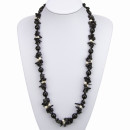 Special price: Long necklace agate with freshwater pearls