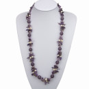 Special price: Long necklace Amethyst with freshwater pearls