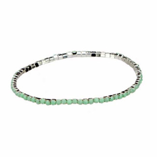 Modisches Stretcharmband, Silber-Mint