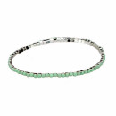 Modisches Stretcharmband, Silber-Mint