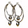 Earrings, 35+25mm, silver