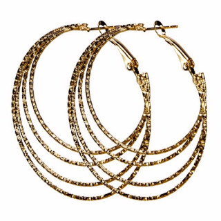 Earrings, 50mm, gold