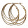 Earrings, 50mm, gold