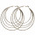 Earrings, 60mm, silver