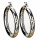 Earrings, 60mm, 8mm, silver