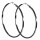 Earrings, 70mm, 2mm, silver