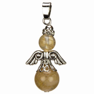 Anhänger Engel, gelbe Jade