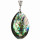 Painted pendant with abalone, 86x42mm
