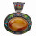 Lackierter Anhänger mit rotem Achat, 70x60mm