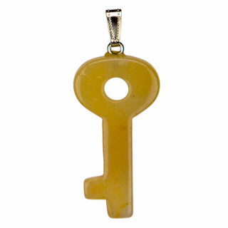 Anhänger Schlüssel, gelbe Jade