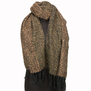 Scarf, 195x70cm, Petrol-brown - only 16pcs left!
