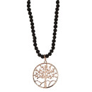 Long necklace lava, rose tree of life