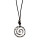 Lange Modekette mit Anhänger Spirale, 75cm