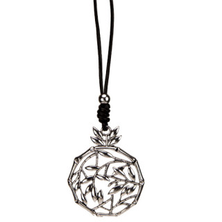 Lange Modekette mit Anhänger Kreis, 75cm