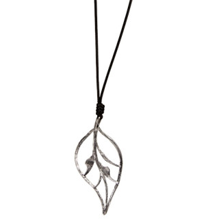 Lange Modekette mit Anhänger Blatt, 90cm - nur noch 4 Stück!