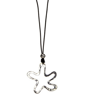 Lange Modekette mit Anhänger Stern, 70cm