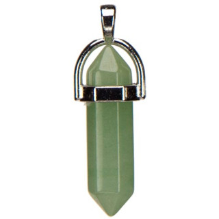 Anhänger Pendel, 40x8mm, Grüner Aventurin