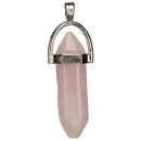 Anhänger Pendel, 40x8mm, Rosenquarz