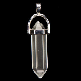 Anhänger Pendel, 40x8mm, Bergkristall