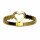 Edelstahlring, Herz, Gold