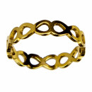 Edelstahlring, Unendlichkeit, Gold