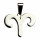 Stainless steel pendant, silver