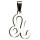 Stainless steel pendant, silver