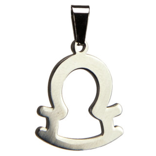 Stainless steel pendant, silver