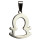Stainless steel pendant, silver