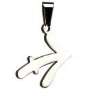 Stainless steel pendant, silver