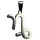 Stainless steel pendant, silver