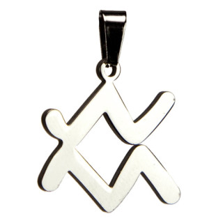 Stainless steel pendant, silver