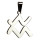 Stainless steel pendant, silver