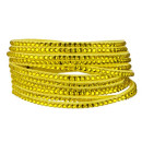 Wickelarmband PU, 40x2cm, Gelb