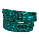 Wickelarmband PU, 40x2cm, Türkis