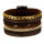 Modisches Armband PU, 20x3,5cm, Braun-Gold