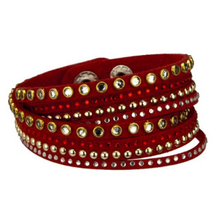 Bracelet PU, 40x2,2cm, red