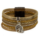 Bracelet PU, 20x2cm, gold