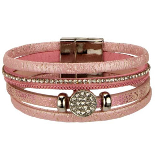 Bracelet PU, 20x2cm, pink