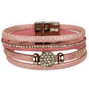 Bracelet PU, 20x2cm, pink