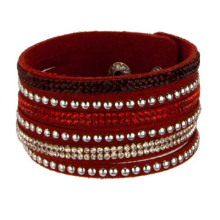 Bracelet PU, 22x3,3cm, red