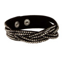 Modisches Armband PU, 21x1,8cm, Schwarz