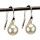 earring freshwater pearl, 7-8mm, mix