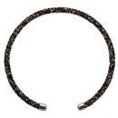 Necklace, black-silver