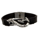 Bracelet Leather with Stainless Steel
