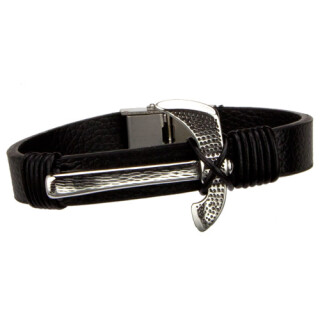Hochwertiges Lederarmband mit Edelstahl