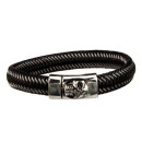 Bracelet Leather with Stainless Steel