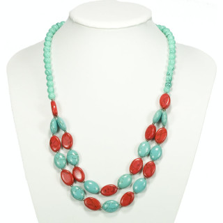 Necklace turquoise (synth.)